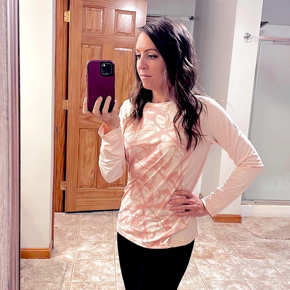 Marmot base layer pale pink top Med.